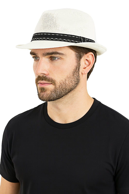 Fedora Classic Short Brim Classic Cuban Hat-HAT3804-COLOR OPTIONS-6 PCS/PRE-PACK